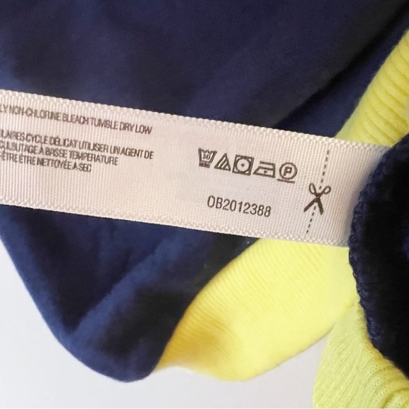 Anthropologie Daily Practice Shrunken Cape May T-shirt Size XS Navy & Yellow NEW - Picture 7 of 9